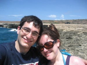 Adam and me at what's left of the natural bridge