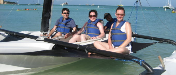 Adam, me and Jennifer on the boat